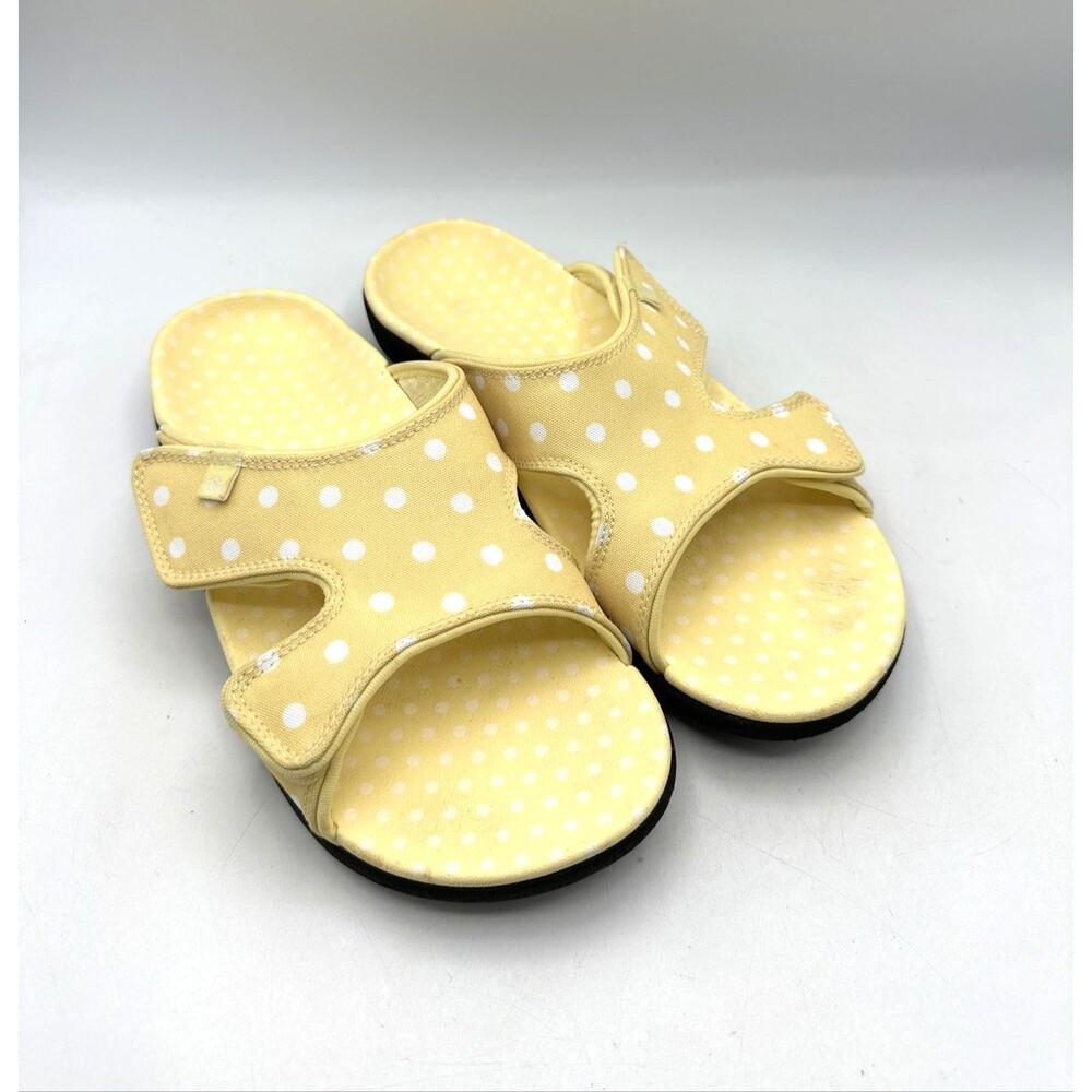 Spenco Orthotic Slide Sandals Women's 9 B Kholo Dot Yellow